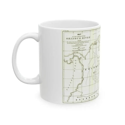South America - Orinoco River (1896 (Map) White Coffee Mug - Go Mug Yourself
