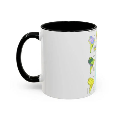 South America - Physical Map (1972) (Map) Accent Coffee Mug - Go Mug Yourself