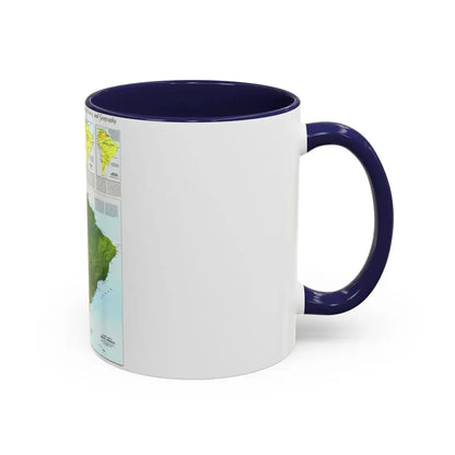 South America - Physical Map (1972) (Map) Accent Coffee Mug - Go Mug Yourself