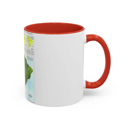 South America - Physical Map (1972) (Map) Accent Coffee Mug - Go Mug Yourself