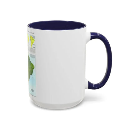 South America - Physical Map (1972) (Map) Accent Coffee Mug - Go Mug Yourself