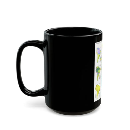 South America - Physical Map (1972) (Map) Black Coffee Mug-Go Mug Yourself