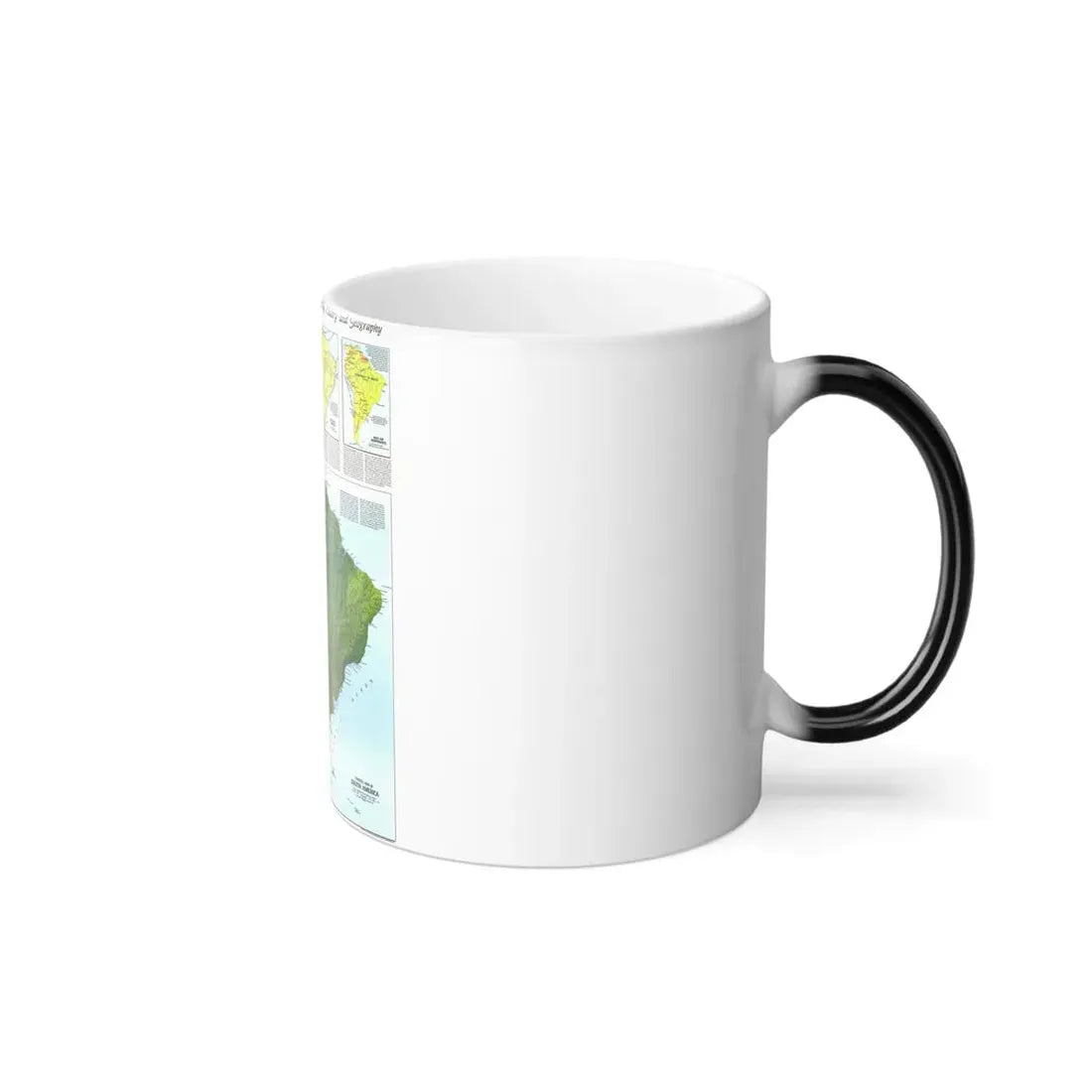 South America - Physical Map (1972) (Map) Color Changing Mug 11oz - Go Mug Yourself