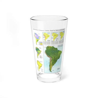 South America - Physical Map (1972) (Map) Pint Glass 16oz-16oz-Go Mug Yourself