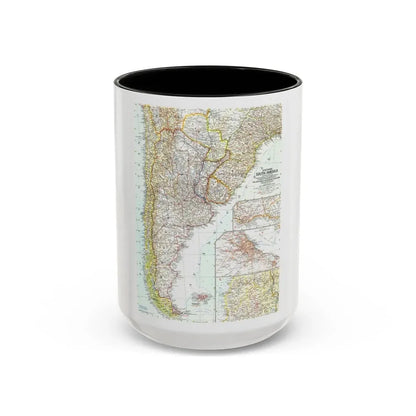 South America - Southern (1958) (Map) Accent Coffee Mug 15oz Black - Go Mug Yourself
