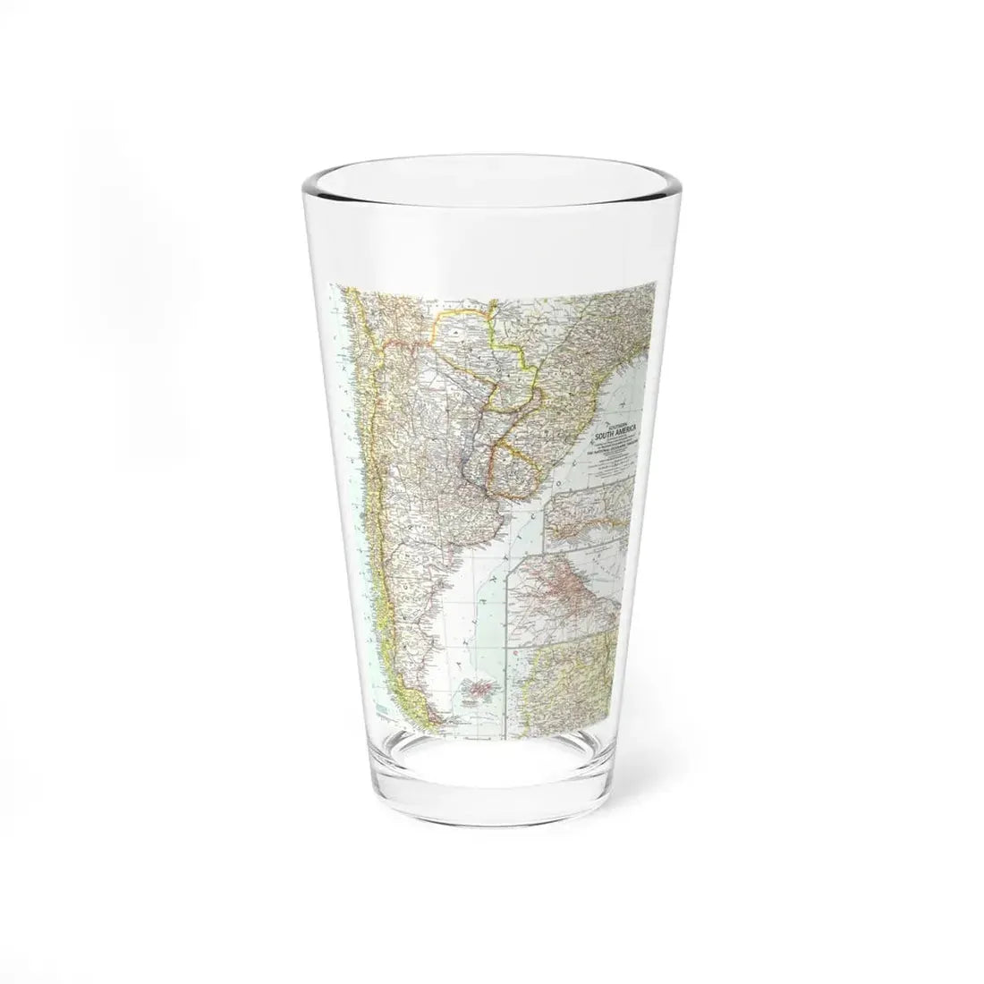 South America - Southern (1958) (Map) Pint Glass 16oz - Go Mug Yourself