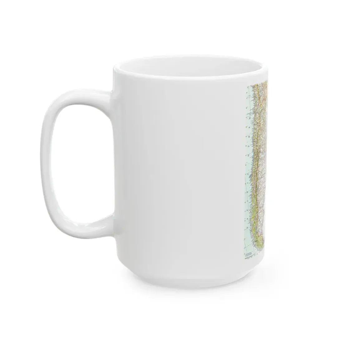 South America - Southern (1958) (Map) White Coffee Mug - Go Mug Yourself