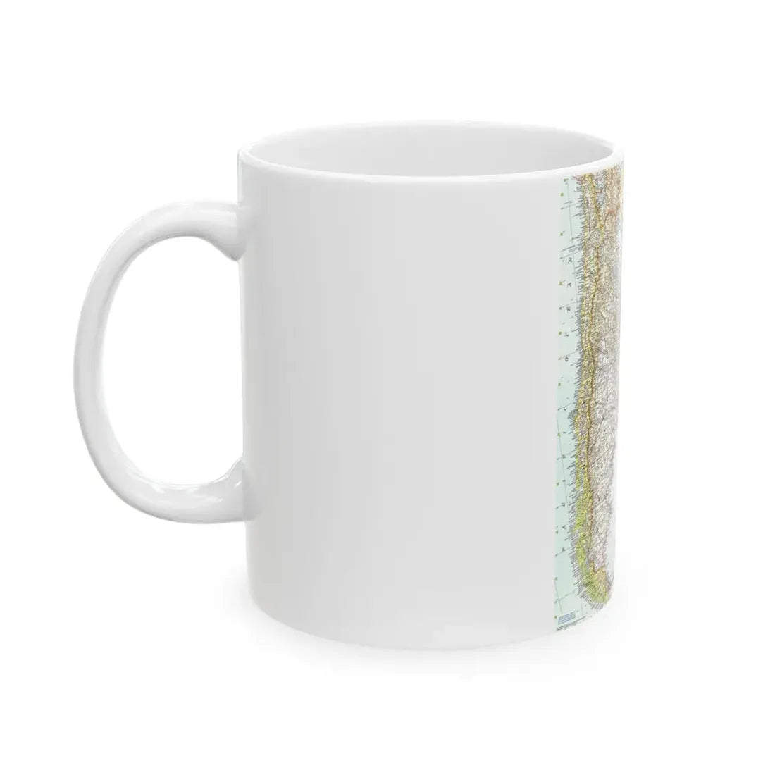 South America - Southern (1958) (Map) White Coffee Mug - Go Mug Yourself