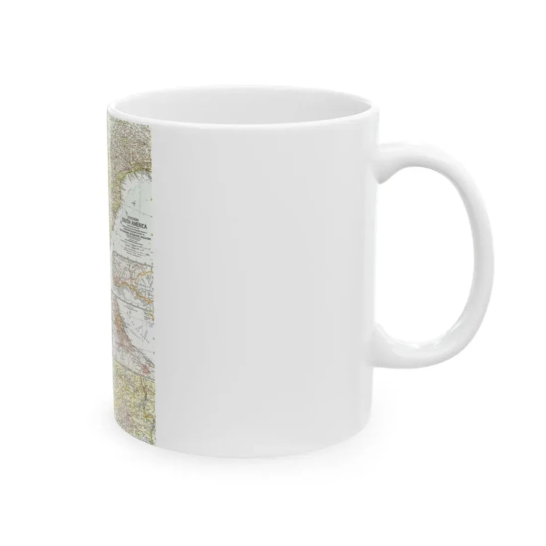 South America - Southern (1958) (Map) White Coffee Mug - Go Mug Yourself