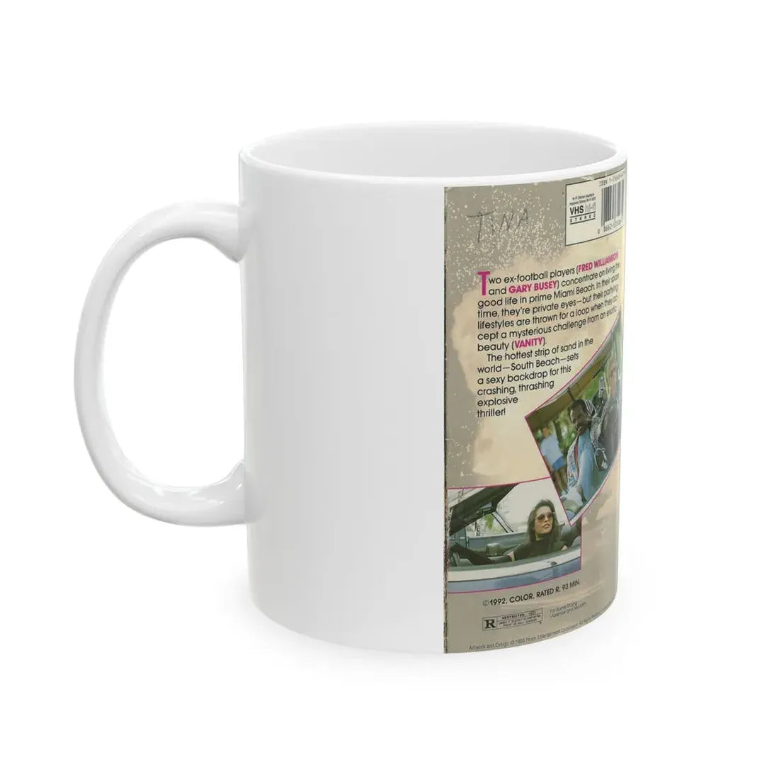SOUTH BEACH (VHS COVER) - White Coffee Mug - Go Mug Yourself
