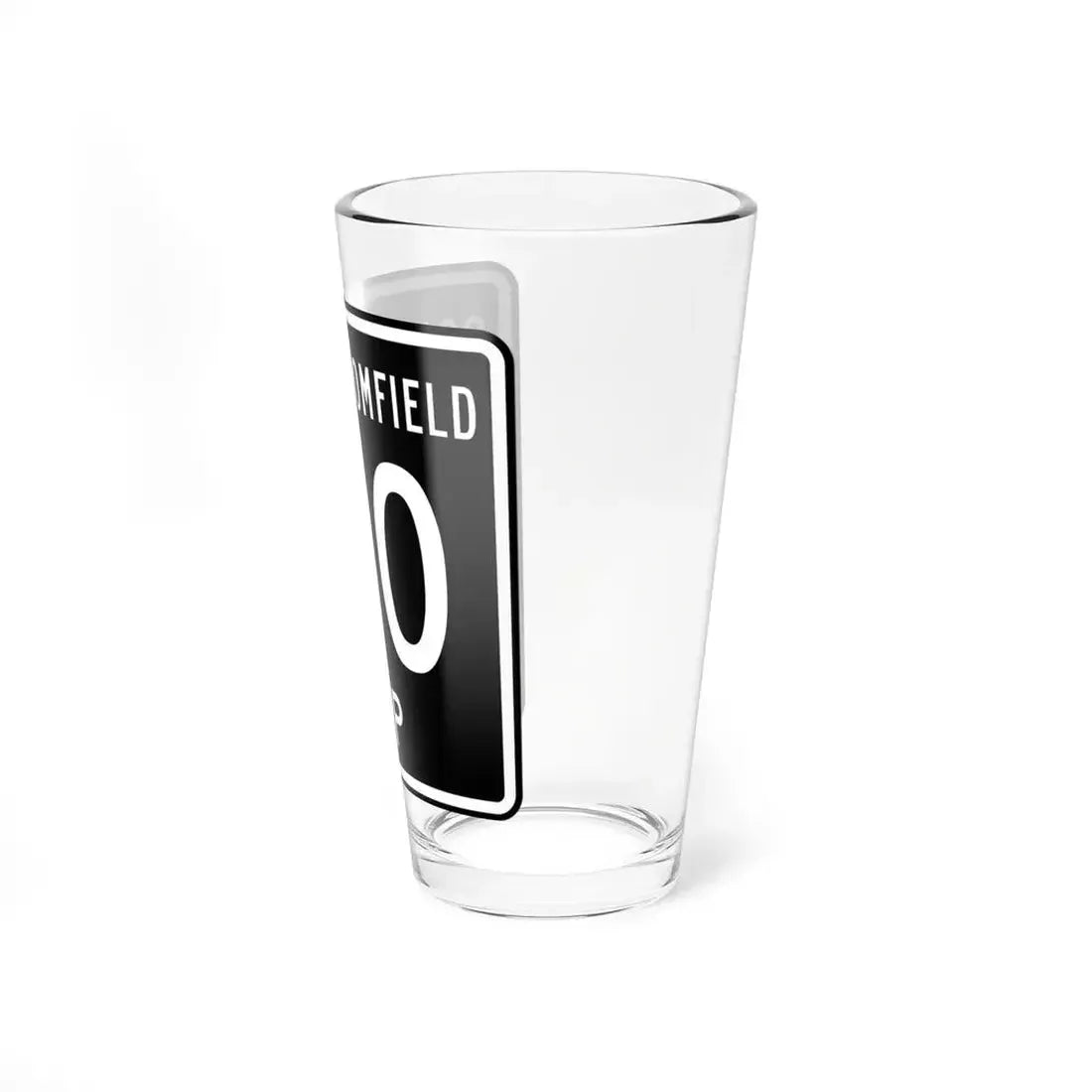 South Bloomfield Township Route 190 Morrow County Ohio (Ohio) (Road Sign) Pint Glass 16oz - Go Mug Yourself