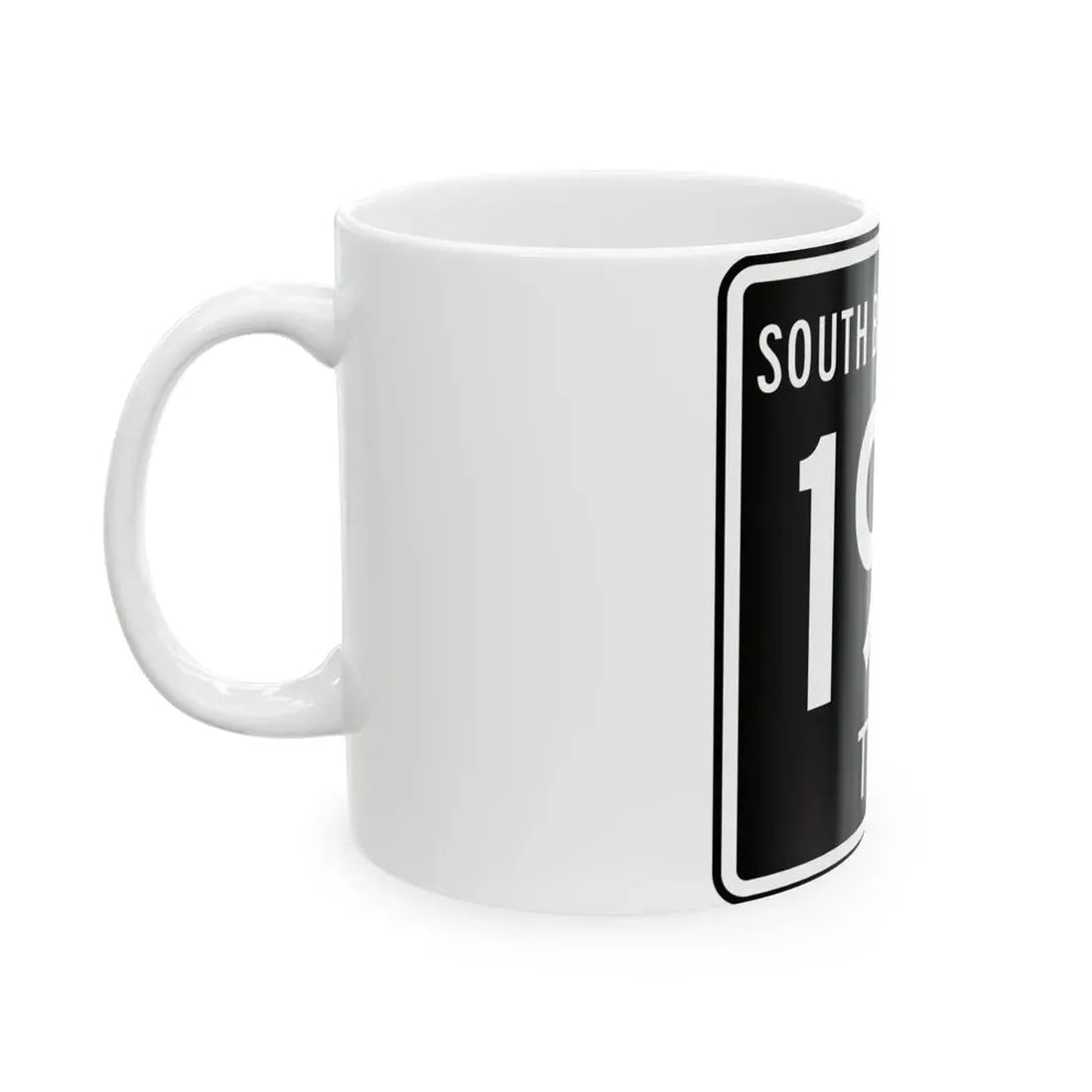 South Bloomfield Township Route 190 Morrow County Ohio (Ohio) (Road Sign) White Coffee Mug - Go Mug Yourself