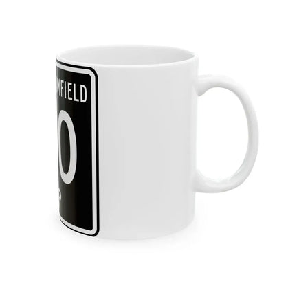 South Bloomfield Township Route 190 Morrow County Ohio (Ohio) (Road Sign) White Coffee Mug - Go Mug Yourself