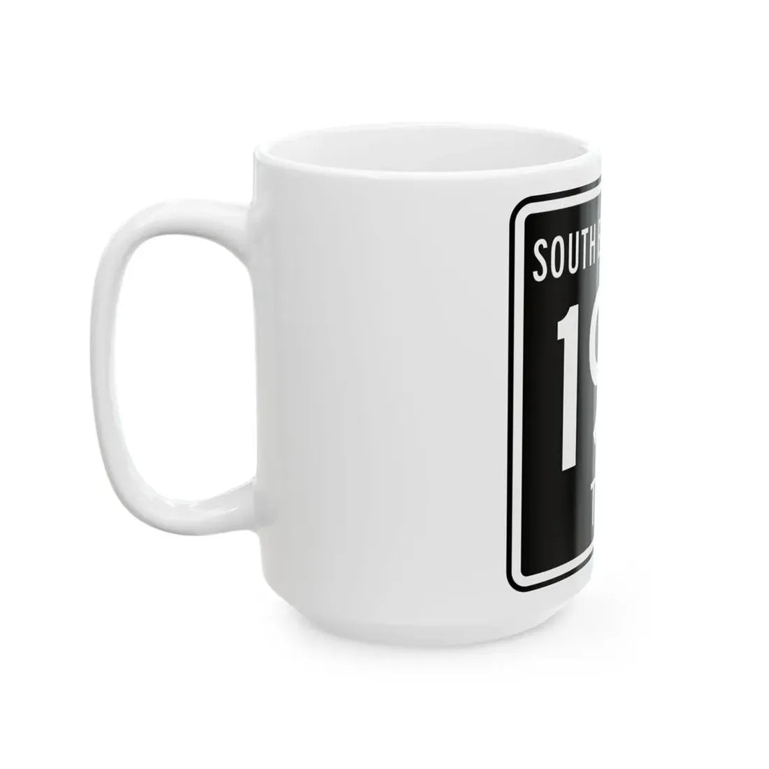 South Bloomfield Township Route 190 Morrow County Ohio (Ohio) (Road Sign) White Coffee Mug - Go Mug Yourself