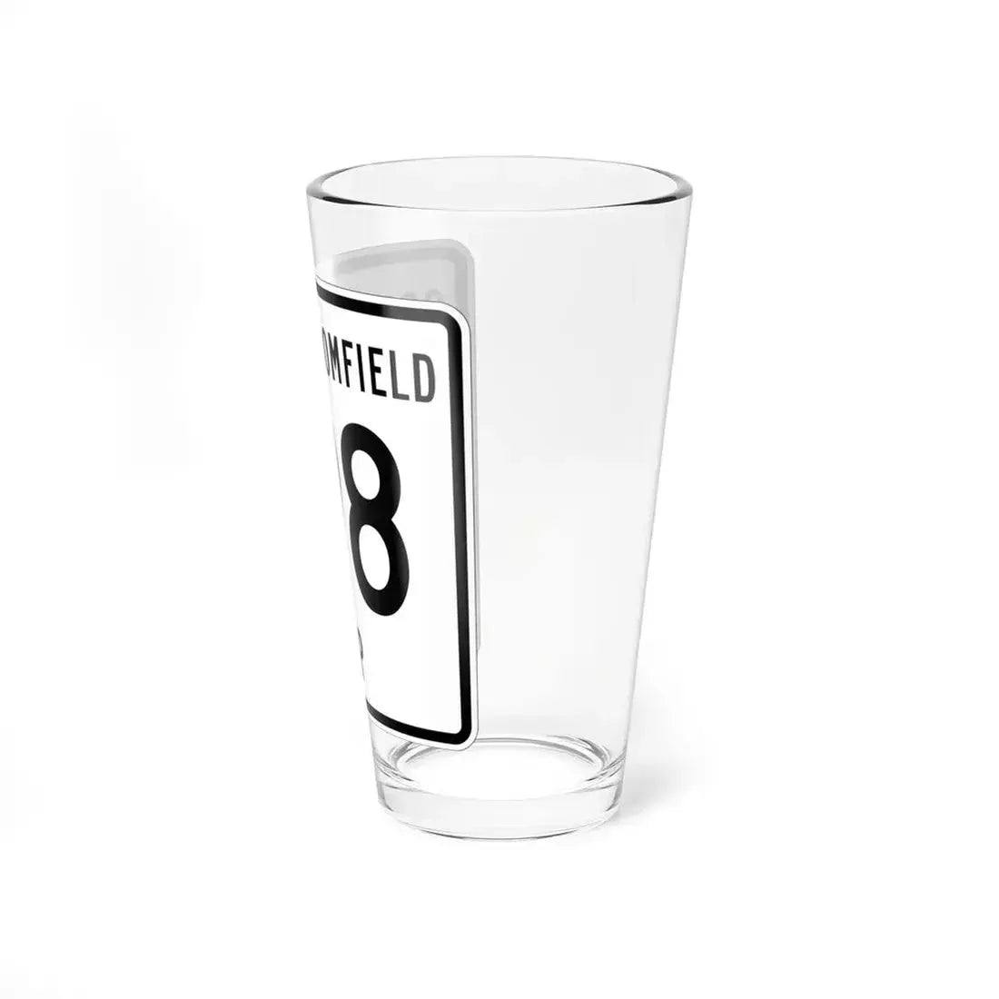 South Bloomfield Township Route 198 Morrow County Ohio (Ohio) (Road Sign) Pint Glass 16oz - Go Mug Yourself
