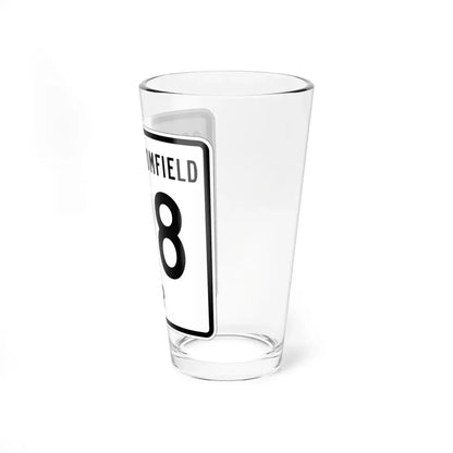 South Bloomfield Township Route 198 Morrow County Ohio (Ohio) (Road Sign) Pint Glass 16oz - Go Mug Yourself
