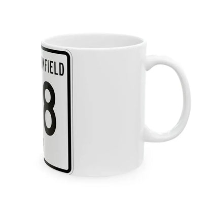 South Bloomfield Township Route 198 Morrow County Ohio (Ohio) (Road Sign) White Coffee Mug - Go Mug Yourself