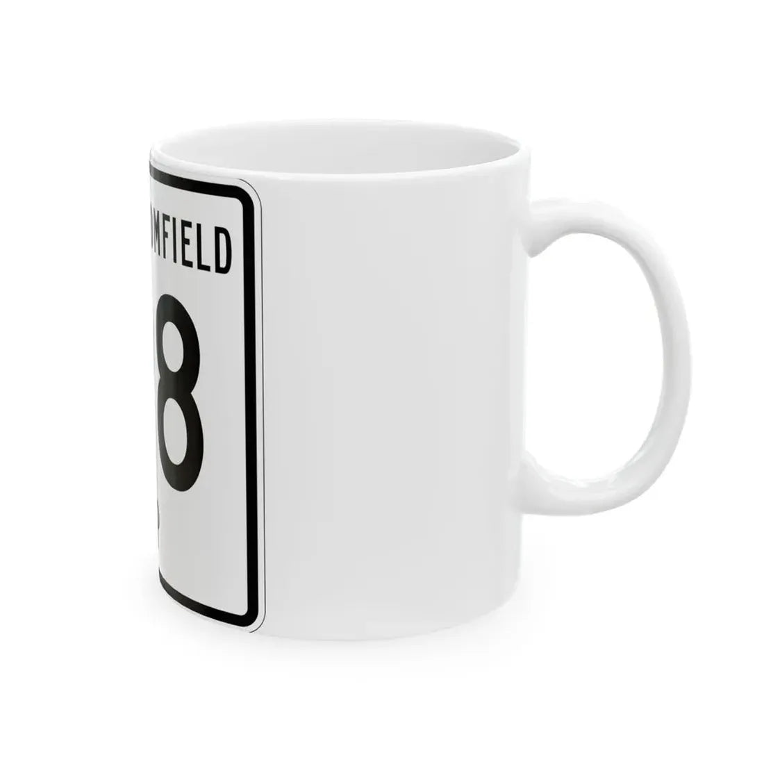South Bloomfield Township Route 198 Morrow County Ohio (Ohio) (Road Sign) White Coffee Mug - Go Mug Yourself