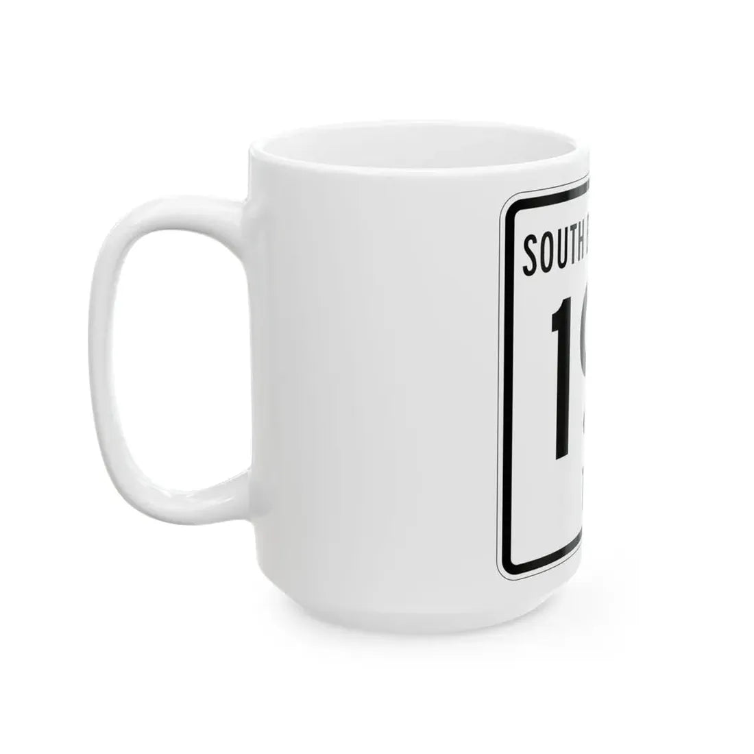 South Bloomfield Township Route 198 Morrow County Ohio (Ohio) (Road Sign) White Coffee Mug - Go Mug Yourself