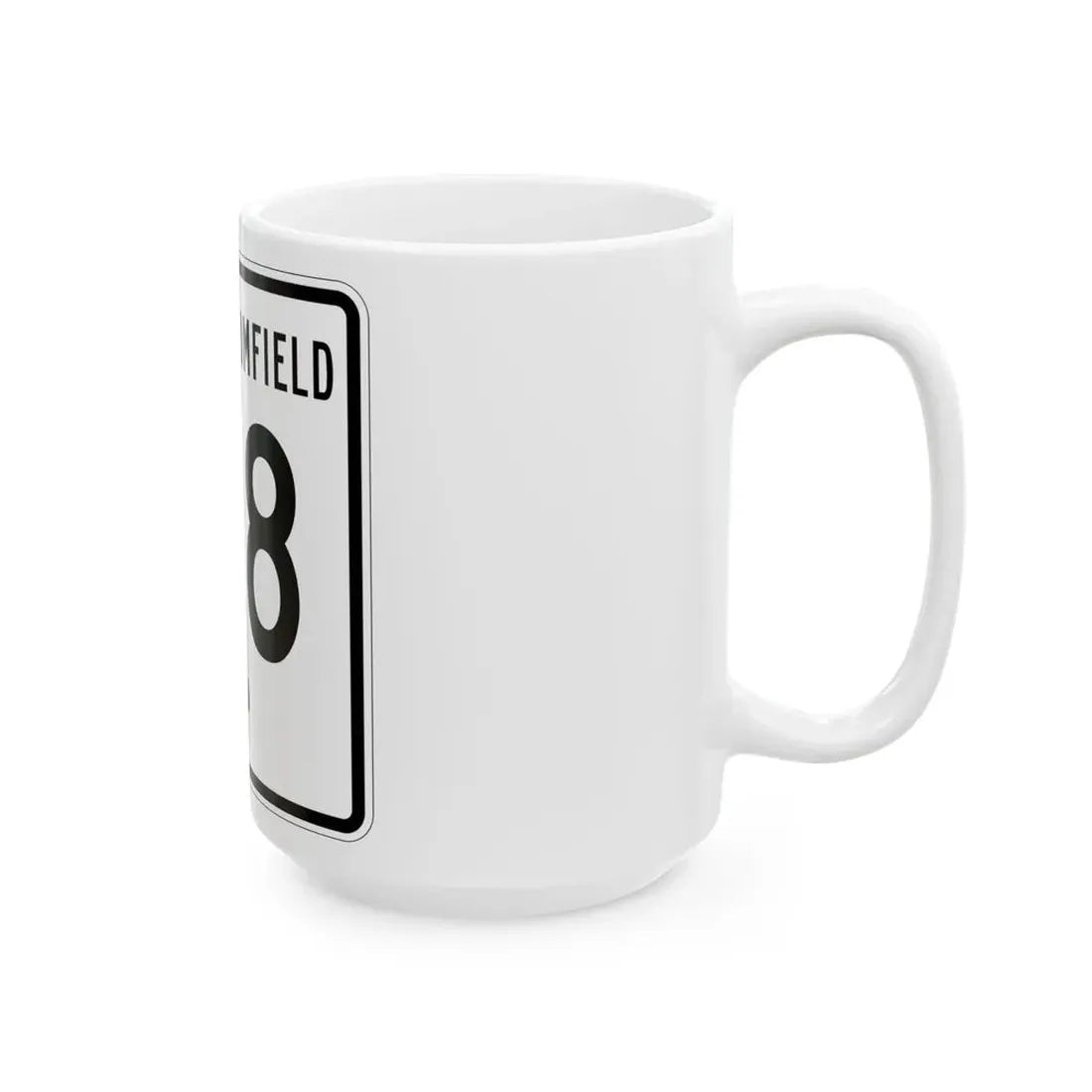 South Bloomfield Township Route 198 Morrow County Ohio (Ohio) (Road Sign) White Coffee Mug - Go Mug Yourself