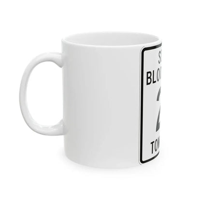 South Bloomfield Township Route 21 Morrow County Ohio (Ohio) (Road Sign) White Coffee Mug - Go Mug Yourself