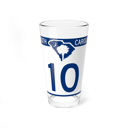 South Carolina 10 (South Carolina) (Road Sign) Pint Glass 16oz 16oz - Go Mug Yourself