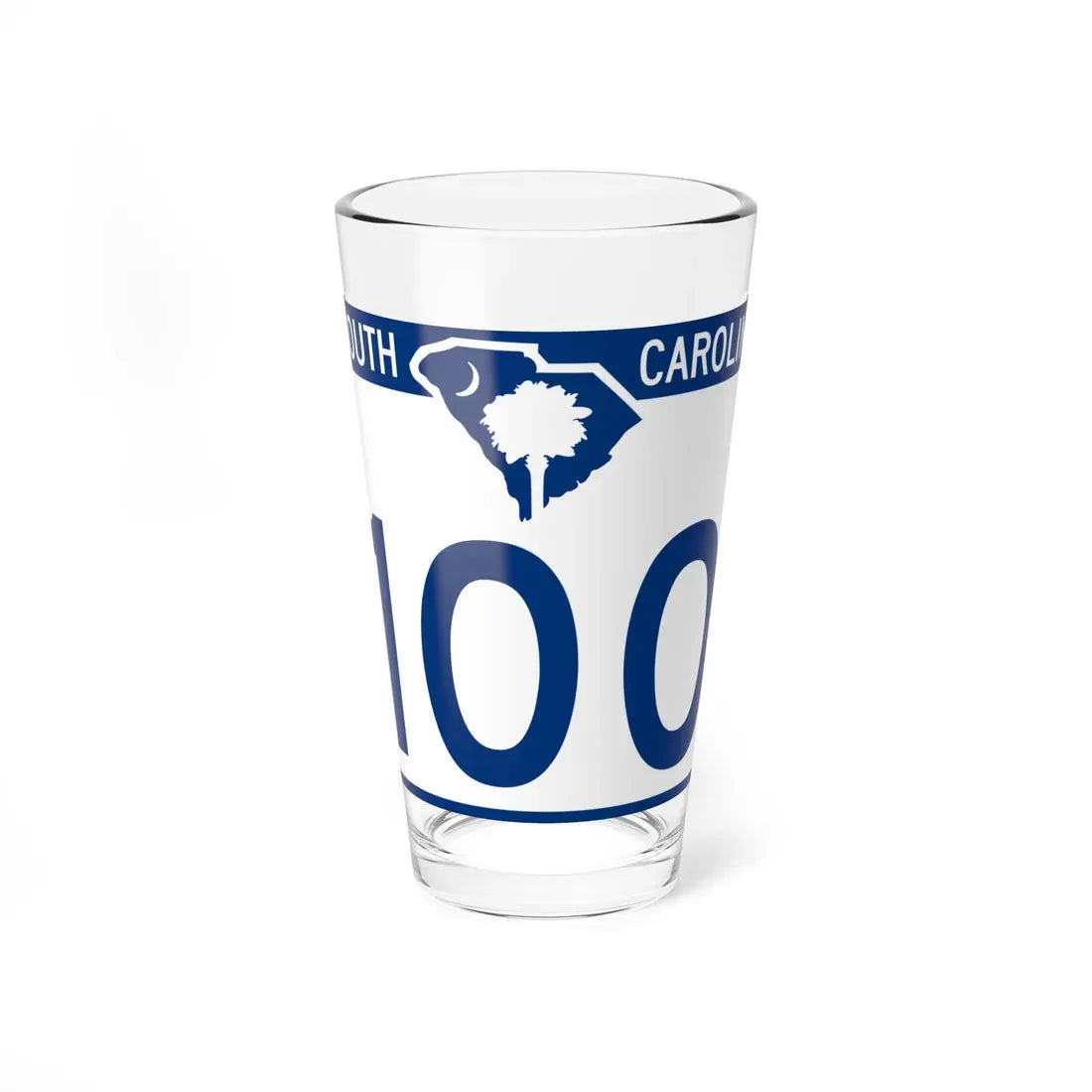 South Carolina 100 (South Carolina) (Road Sign) Pint Glass 16oz 16oz - Go Mug Yourself