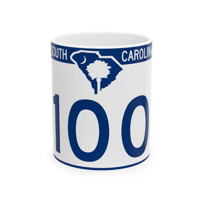 South Carolina 100 (South Carolina) (Road Sign) White Coffee Mug 11oz - Go Mug Yourself
