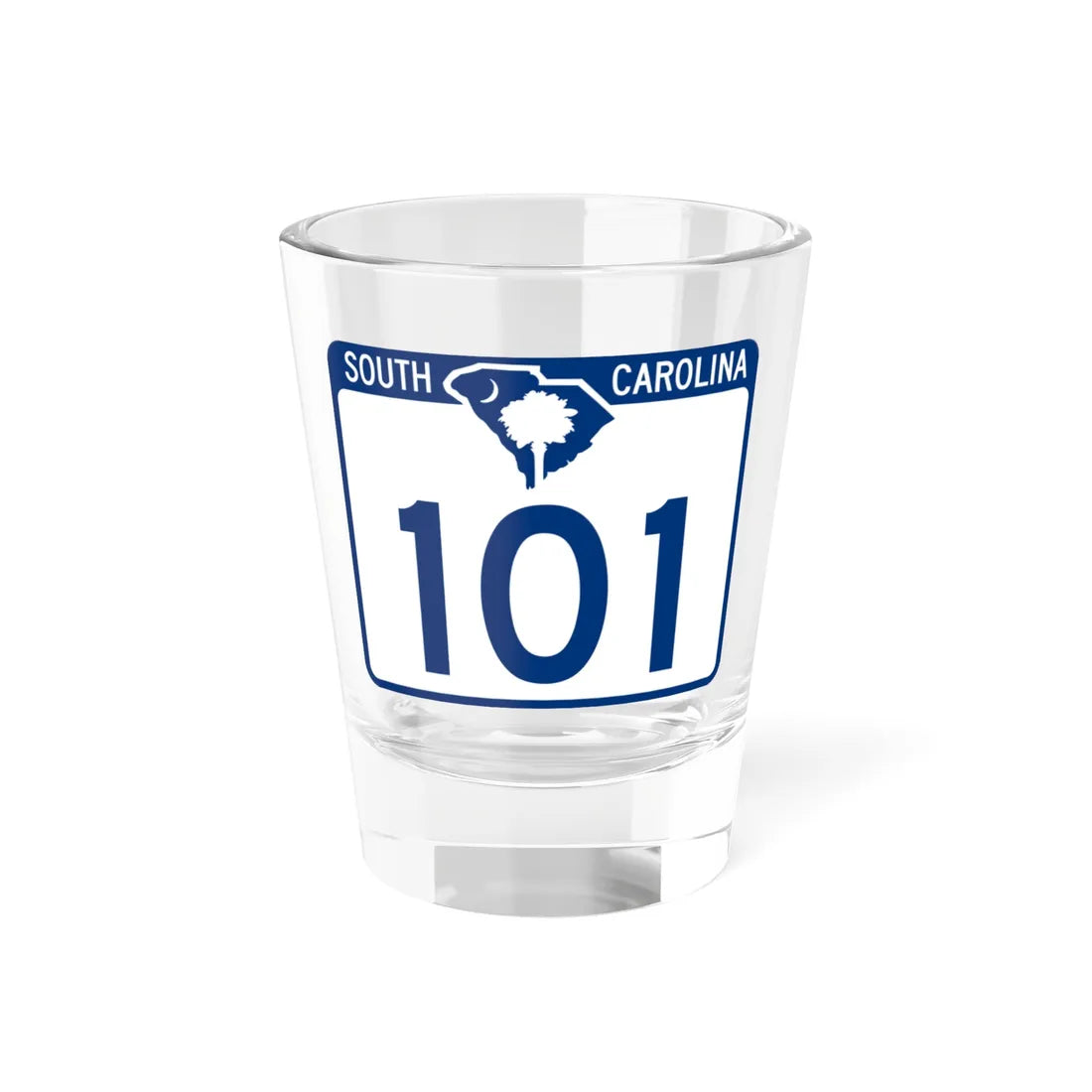 South Carolina 101 (South Carolina) (Road Sign) Shot Glass 1.5oz 1.5oz - Go Mug Yourself