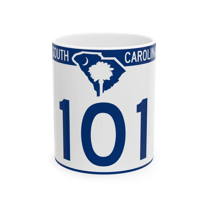 South Carolina 101 (South Carolina) (Road Sign) White Coffee Mug 11oz - Go Mug Yourself