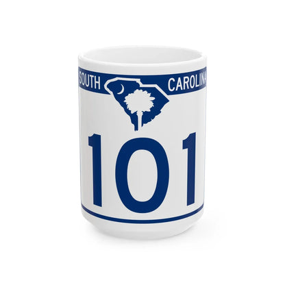South Carolina 101 (South Carolina) (Road Sign) White Coffee Mug 15oz - Go Mug Yourself