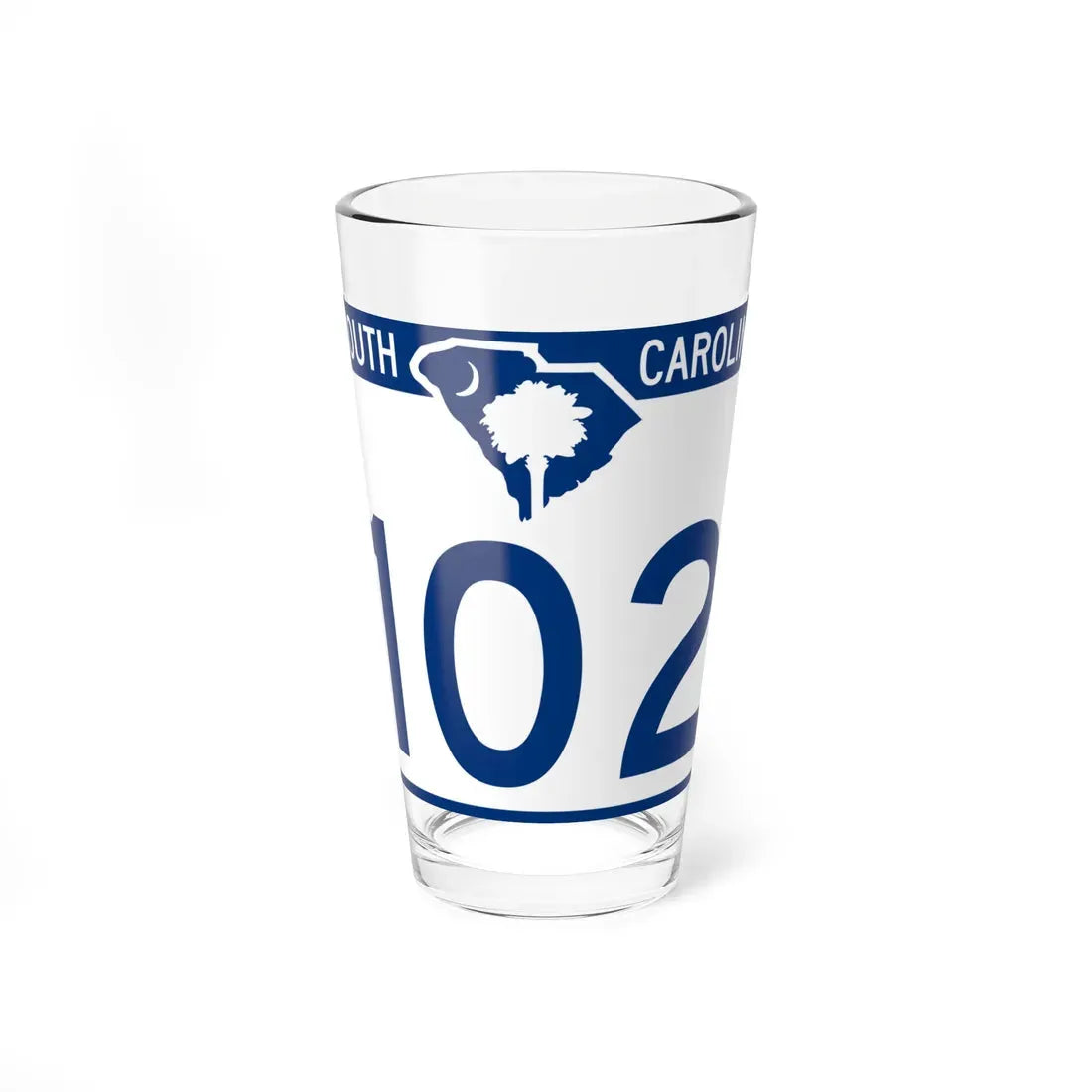 South Carolina 102 (South Carolina) (Road Sign) Pint Glass 16oz 16oz - Go Mug Yourself