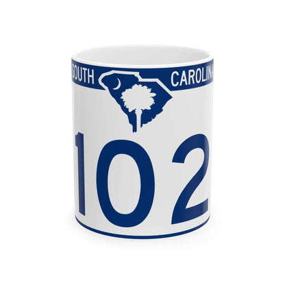 South Carolina 102 (South Carolina) (Road Sign) White Coffee Mug 11oz - Go Mug Yourself