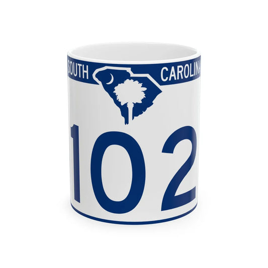 South Carolina 102 (South Carolina) (Road Sign) White Coffee Mug 11oz - Go Mug Yourself
