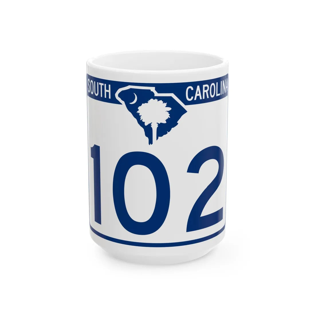 South Carolina 102 (South Carolina) (Road Sign) White Coffee Mug 15oz - Go Mug Yourself