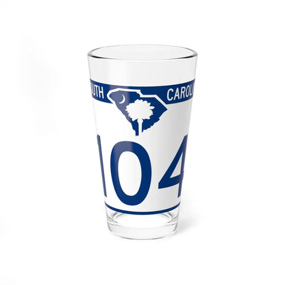 South Carolina 104 (South Carolina) (Road Sign) Pint Glass 16oz 16oz - Go Mug Yourself