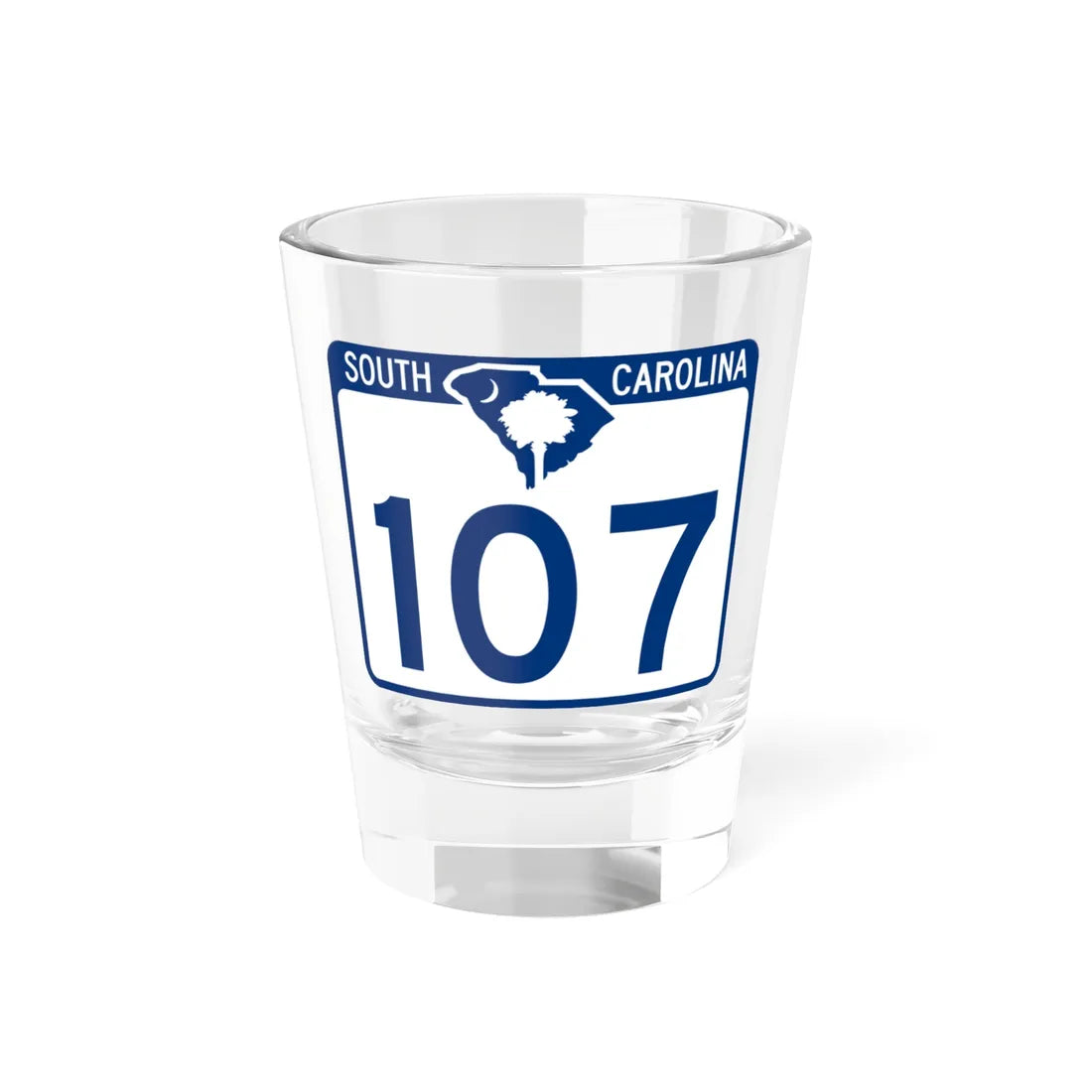 South Carolina 107 (South Carolina) (Road Sign) Shot Glass 1.5oz 1.5oz - Go Mug Yourself