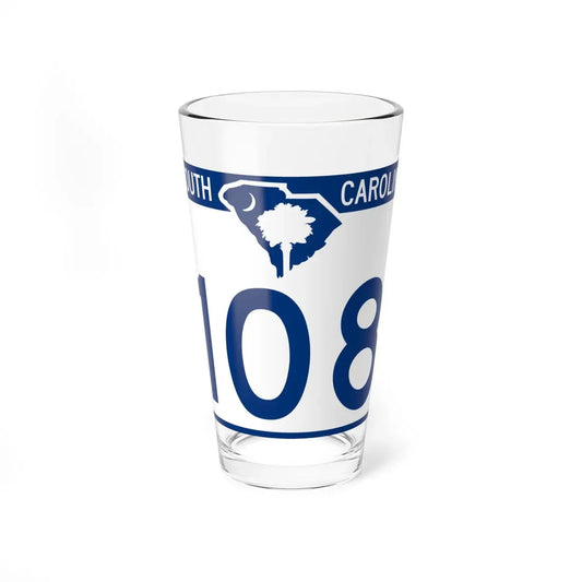 South Carolina 108 (South Carolina) (Road Sign) Pint Glass 16oz 16oz - Go Mug Yourself