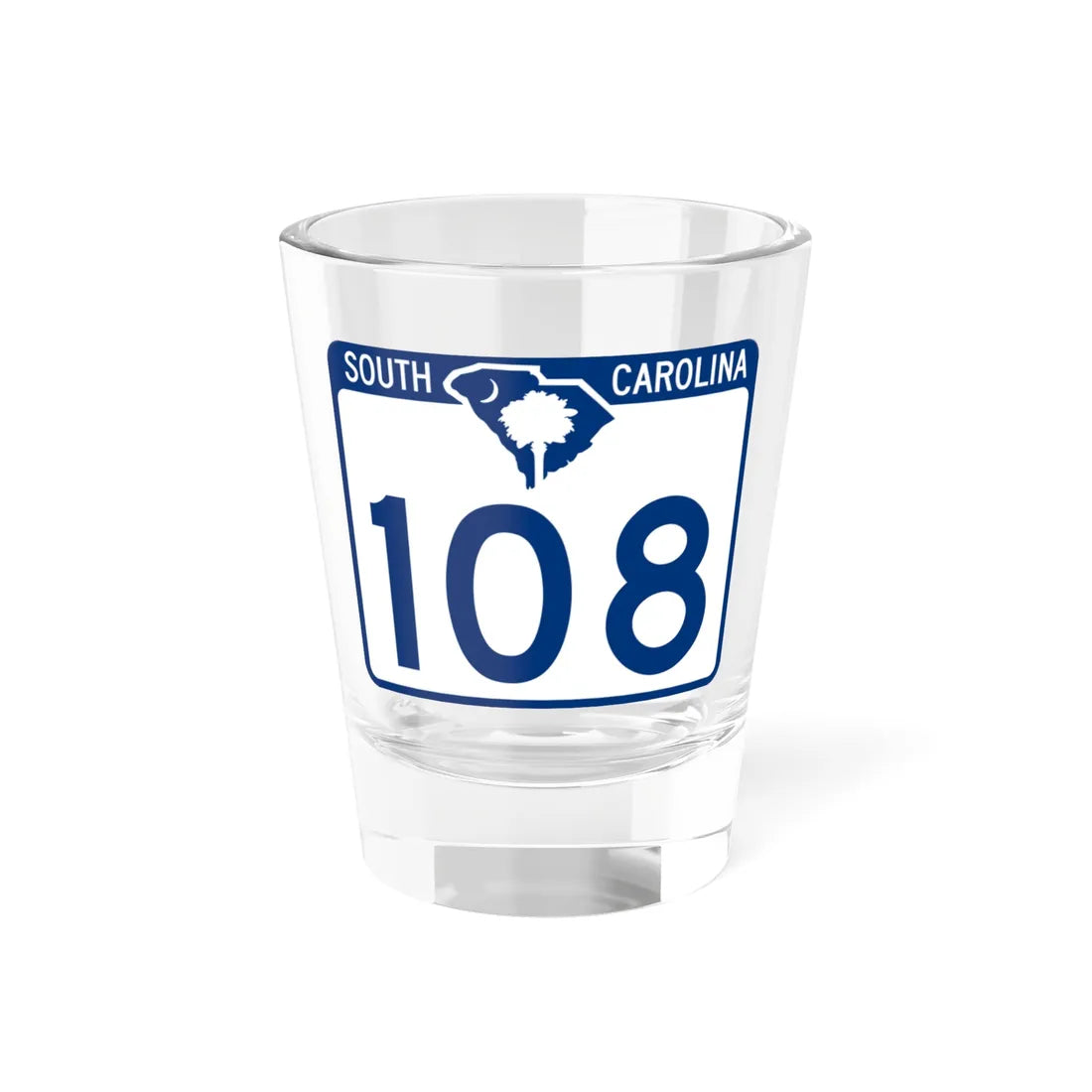 South Carolina 108 (South Carolina) (Road Sign) Shot Glass 1.5oz 1.5oz - Go Mug Yourself