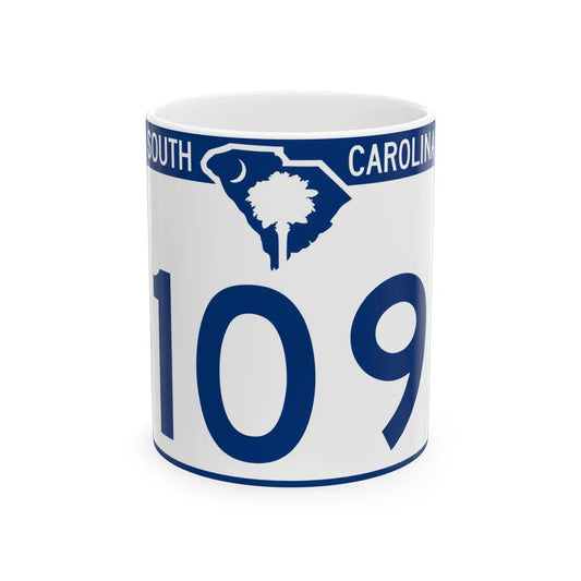 South Carolina 109 (South Carolina) (Road Sign) White Coffee Mug 11oz - Go Mug Yourself