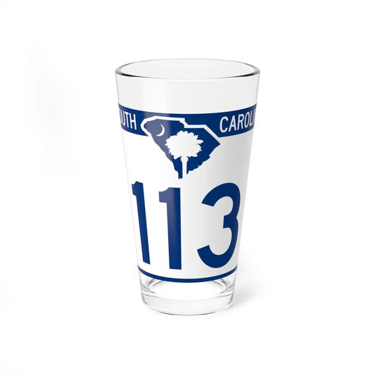 South Carolina 113 (South Carolina) (Road Sign) Pint Glass 16oz 16oz - Go Mug Yourself
