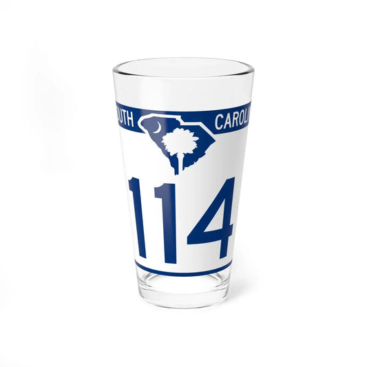 South Carolina 114 (South Carolina) (Road Sign) Pint Glass 16oz 16oz - Go Mug Yourself