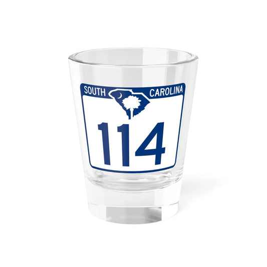 South Carolina 114 (South Carolina) (Road Sign) Shot Glass 1.5oz 1.5oz - Go Mug Yourself