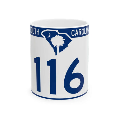 South Carolina 116 (South Carolina) (Road Sign) White Coffee Mug 11oz - Go Mug Yourself