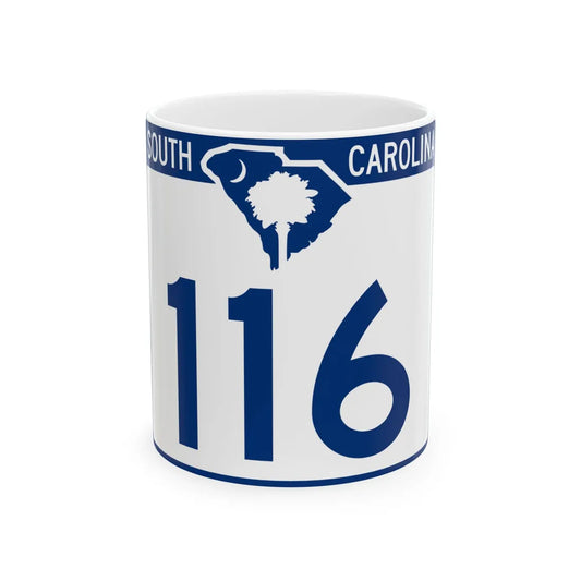 South Carolina 116 (South Carolina) (Road Sign) White Coffee Mug 11oz - Go Mug Yourself
