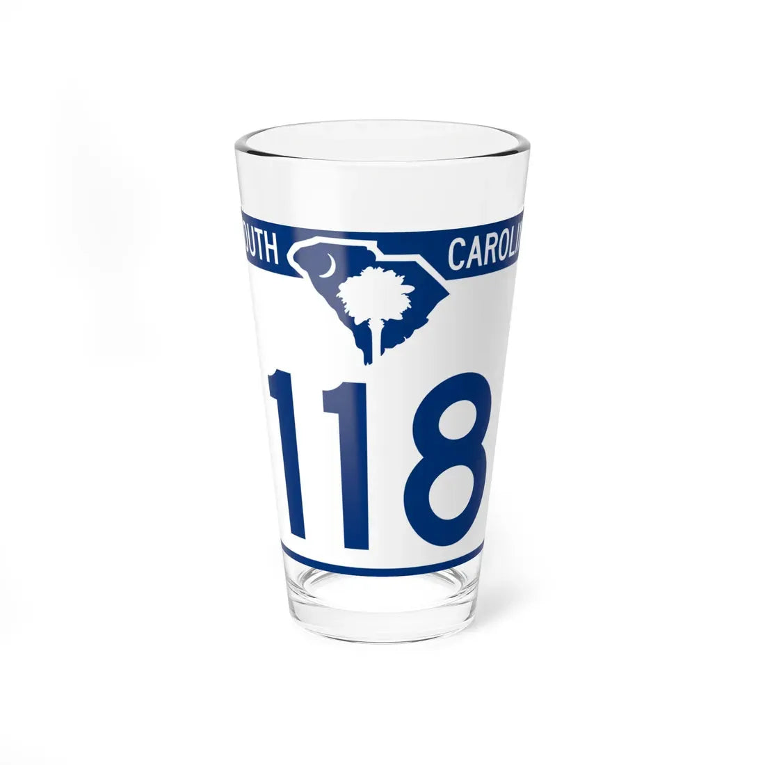 South Carolina 118 (South Carolina) (Road Sign) Pint Glass 16oz 16oz - Go Mug Yourself