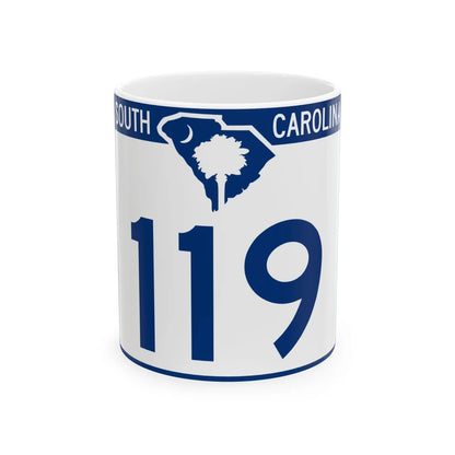 South Carolina 119 (South Carolina) (Road Sign) White Coffee Mug 11oz - Go Mug Yourself