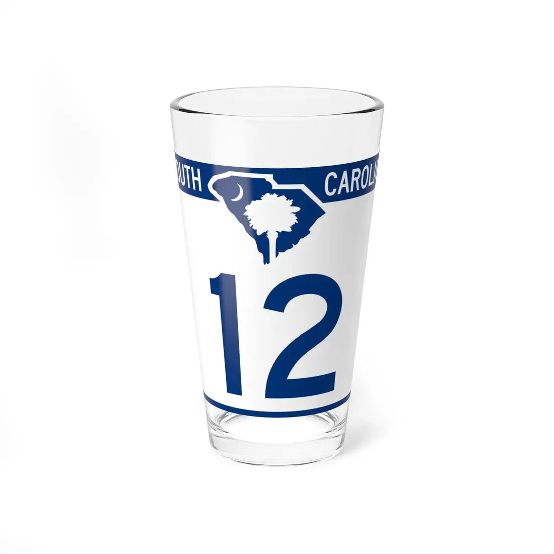 South Carolina 12 (South Carolina) (Road Sign) Pint Glass 16oz 16oz - Go Mug Yourself