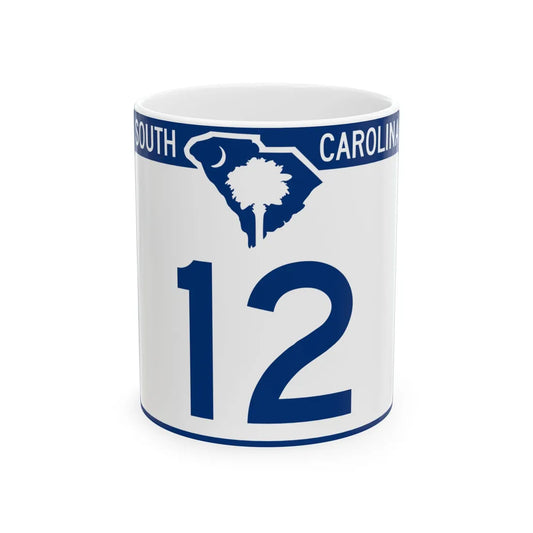 South Carolina 12 (South Carolina) (Road Sign) White Coffee Mug 11oz - Go Mug Yourself