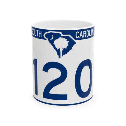 South Carolina 120 (South Carolina) (Road Sign) White Coffee Mug 11oz - Go Mug Yourself